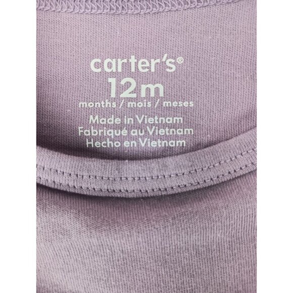 Carter's 2-Piece Halloween Outfit Set Sz.12M Purple Top And Halloween Leggings - Picture 7 of 8